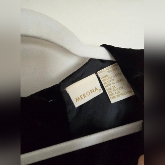 Merona black silk blend velvet sleeveless button back top deadstock | Medium - Picture 3 of 7